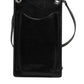 Black Horse Leather Zip Logo Shoulder Neck Strap Wallet