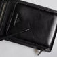 Black Horse Leather Zip Logo Shoulder Neck Strap Wallet