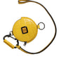 Yellow Round Leather DG Logo Coin Purse Lanyard Wallet