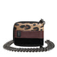 Multicolor Leopard Leather DG Bifold Card Holder Wallet