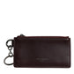 Brown Calfskin Leather DG Logo Card Holder Wallet