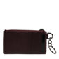 Brown Calfskin Leather DG Logo Card Holder Wallet