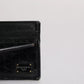 Black Leather Card Holder Case DG Logo Plaque Wallet