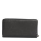 Dark Gray Leather DG Logo Zip Around Continental Wallet