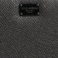 Dark Gray Leather DG Logo Zip Around Continental Wallet