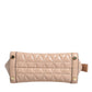 Peach Quilted Leather Logo Crossbody VIVIANNE Messenger Bag