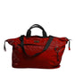 Red Nylon Calfskin Hand Shoulder Duffel Bag