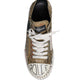 Brown Canvas Low Top Logo Print Sneakers Shoes