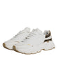 White Gold DAYMASTER Leather Sneakers Shoes