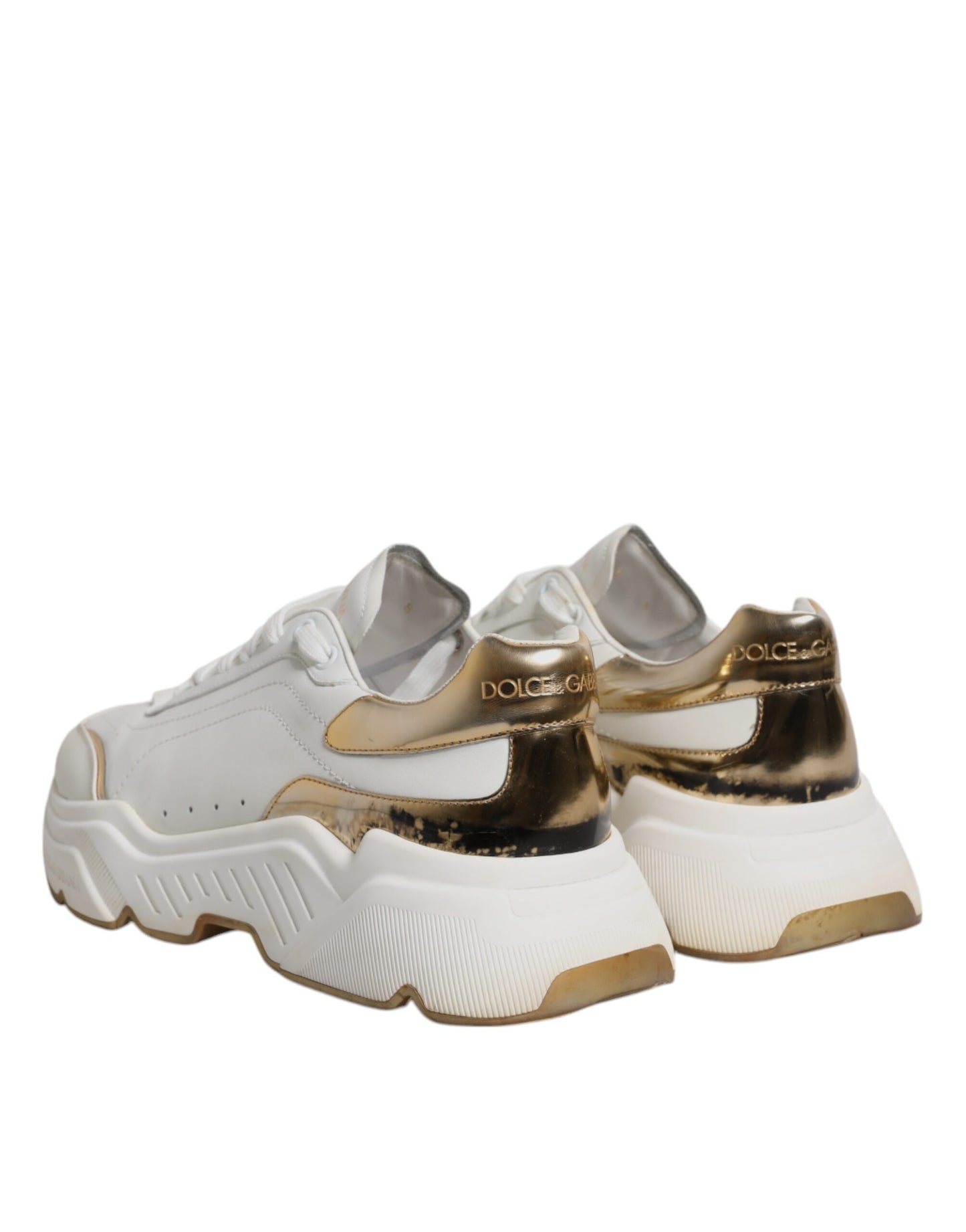 White Gold DAYMASTER Leather Sneakers Shoes