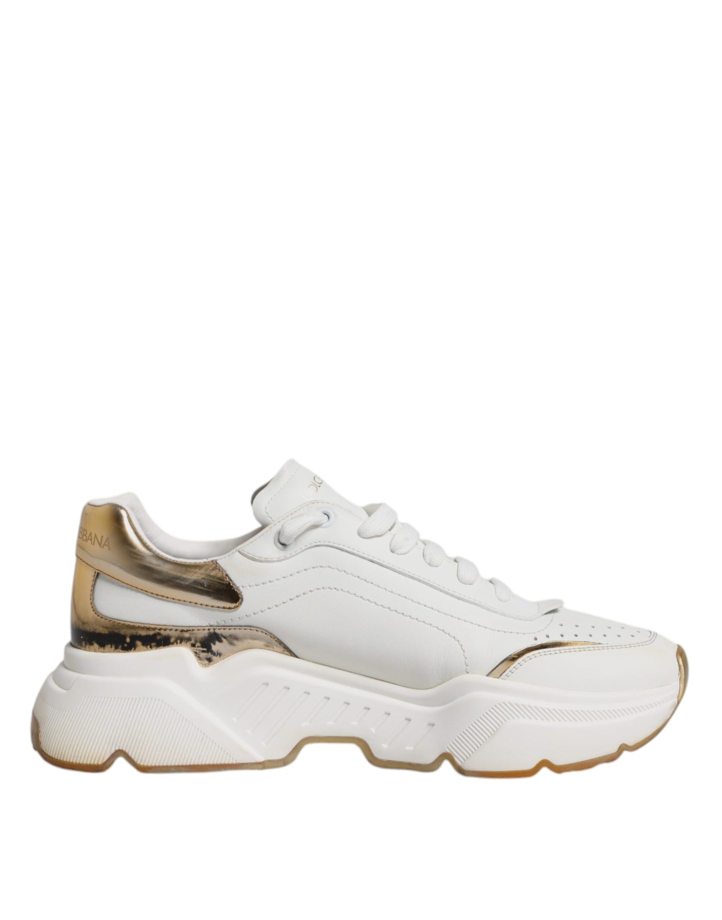 White Gold DAYMASTER Leather Sneakers Shoes