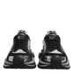 Black Silver SUPER KING Leather Sneaker Shoes