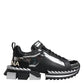 Black Silver SUPER KING Leather Sneaker Shoes