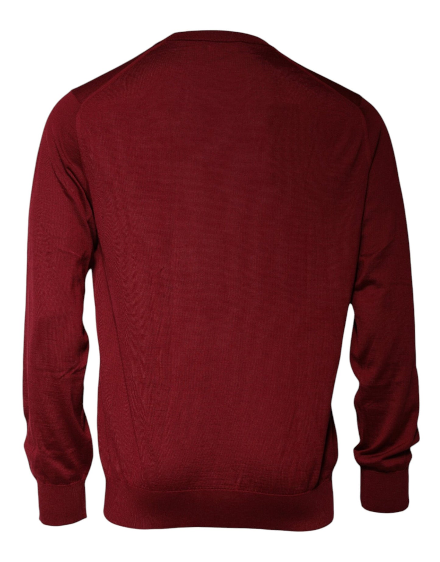 Maroon Cashmere Crew Neck Pullover Sweater