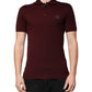 Maroon Collared Short Sleeves Polo T-shirt