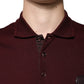 Maroon Collared Short Sleeves Polo T-shirt