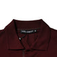 Maroon Collared Short Sleeves Polo T-shirt