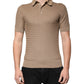 Brown Collared Short Sleeves Polo T-shirt