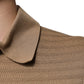 Brown Collared Short Sleeves Polo T-shirt