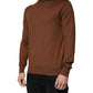 Brown Cashmere Turtleneck Pullover Sweater