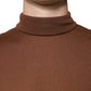 Brown Cashmere Turtleneck Pullover Sweater