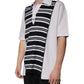 Black White Stripes Collared Polo T-shirt