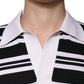 Black White Stripes Collared Polo T-shirt