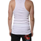 White Cotton Sleeveless Round Neck Tank T-shirt