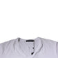 White Cotton V-neck Short Sleeves T-shirt