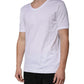 White Cotton Round Neck Short Sleeves T-shirt