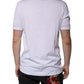 White Cotton Round Neck Short Sleeves T-shirt