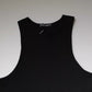 Black Cotton Sleeveless Round Neck Tank T-shirt