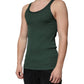 Green Cotton Sleeveless Round Neck Tank T-shirt