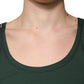 Green Cotton Sleeveless Round Neck Tank T-shirt