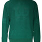 Green Logo Nylon Crew Neck Pullover Sweater