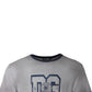 Gray Logo Print Cotton Crew Neck T-shirt