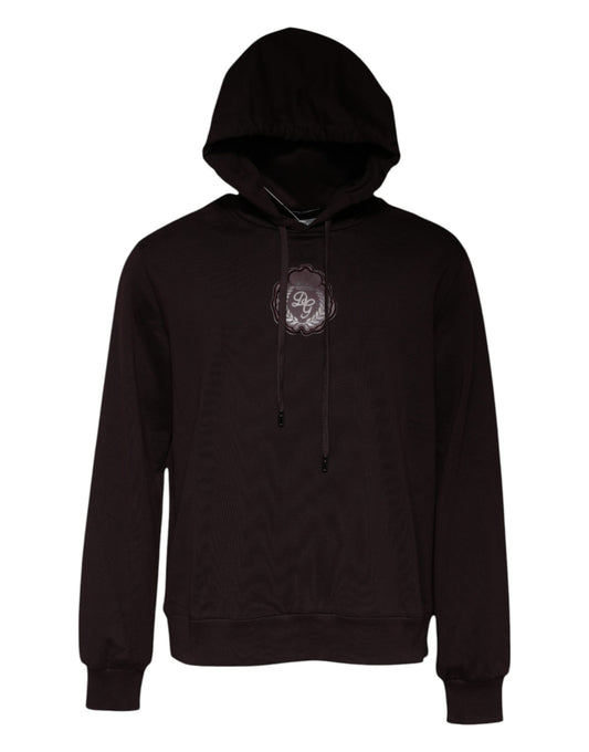 Brown Cotton Hooded Men Sweatshirt Sweater