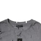 Gray Cotton Logo Crew Neck Pullover Sweater