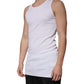 White Cotton Sleeveless Round Neck Tank T-shirt