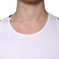 White Cotton Sleeveless Round Neck Tank T-shirt