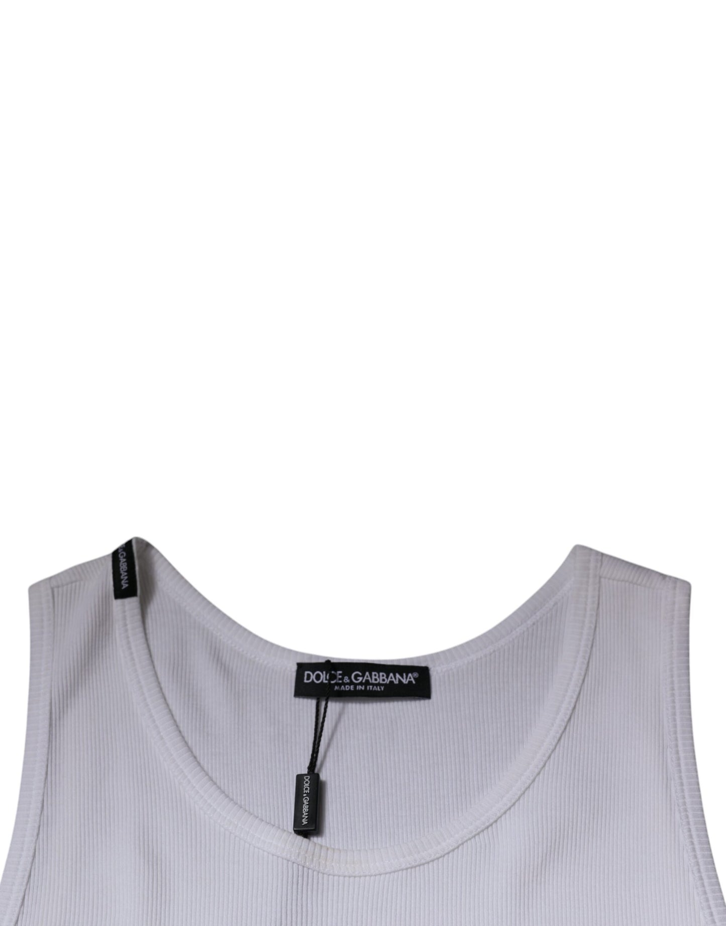 White Cotton Sleeveless Round Neck Tank T-shirt