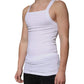 White Cotton Sleeveless Square Neck Tank T-shirt