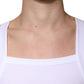 White Cotton Sleeveless Square Neck Tank T-shirt