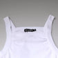 White Cotton Sleeveless Square Neck Tank T-shirt