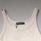 Off White Cotton Sleeveless Round Neck Tank T-shirt