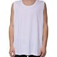 White Cotton Sleeveless Round Neck Tank T-shirt