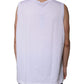 White Cotton Sleeveless Round Neck Tank T-shirt