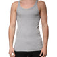 Gray Cotton Sleeveless Round Neck Tank T-shirt