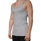 Gray Cotton Sleeveless Round Neck Tank T-shirt