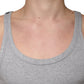 Gray Cotton Sleeveless Round Neck Tank T-shirt